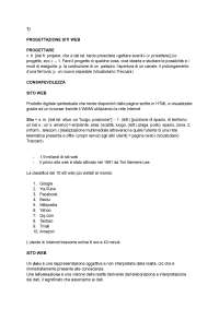 Slide e appunti del corso di Progettazione e realizzazione di Siti Web di Chiara Carlucci