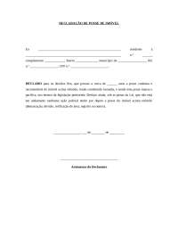 modelo declaração de posse de imóvel