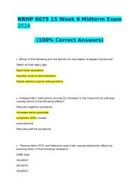 NRNP 6675 15 Week 6 Midterm Exam 2024   (100% Correct Answers)