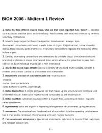 BIOA 2006 - Midterm 1 Review