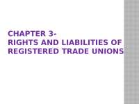 Rights and liabilities of trade union