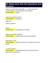 Mr. Bailey Intro Test One Questions And Answers