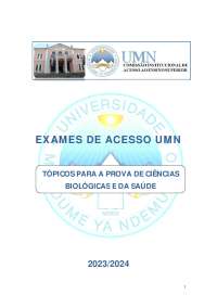 Tópicos -de exame de ingresso a Medicina