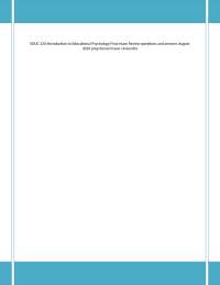 EDUC 220 Introduction to Educational Psychology Final exam Review questions and answers Au