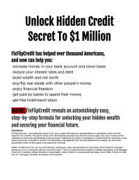 Unlock Hidden Wealth With Credit