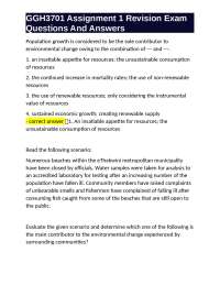 GGH3701 Assignment 1 Revision Exam Questions And Answers