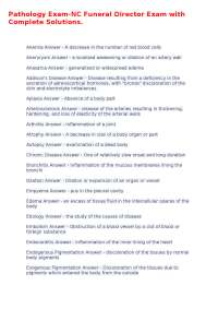 Pathology Exam-NC Funeral Director Exam with Complete Solutions.