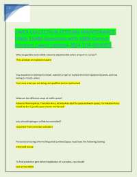 CWEA COLLECTION SYSTEMS MAINTENANCE FINAL EXAM Questions with 100% Correct Answers Latest