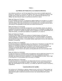 La evolución de los modos de producción y su impacto en la sociedad - Prof. Francisco