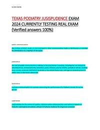 Podiatry Jurisprudence Exam 2024
