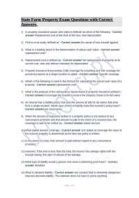 State Farm Property Exam Questions with Correct Answers