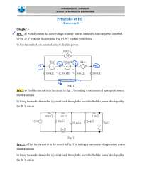 Principles of Electrical Engineering I: Exercises on Circuit Analysis