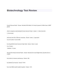 Biotechnology Test Review