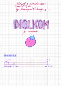 Biologia komórki - notatki z ćwiczeń