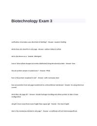 Biotechnology Techniques and Applications