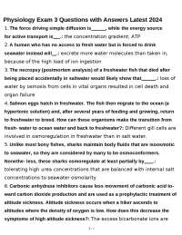 Physiology Exam 3 Questions with Answers Latest 2024