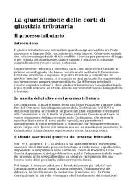 La competenza delle Corti di giustizia tributaria