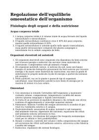 Fisiologia degli organi e della nutrizione - Prof. Vecchio