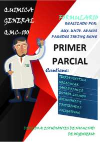Formulario de QMC 100 (Química General) 1er parcial