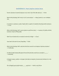 HAZWOPER 40 – Final complete solution Exam