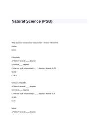 Natural Science (PSB) - Temperature, Units, Electricity, Waves, and Earth Science