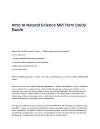 The Scientific Method and Causal Reasoning
