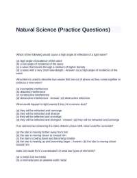 Physics and Chemistry Concepts