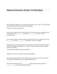 Natural Science Exam #2 Random