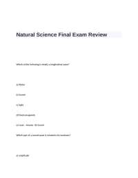 Natural Science Final Exam Review