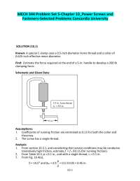 Estimating Friction and Efficiency of Acme Screw Mechanisms