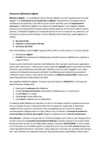riassunto libro biblioteche digitali