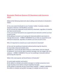 Hootsuite Platform Quizzes 23 Questions with Answers
