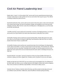 Civil Air Patrol Leadership Test