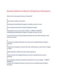 Hootsuite Platform Certification 25 Questions with Answers,100% CORRECT