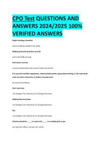 CPO Test Questions and Answers 2024/2025