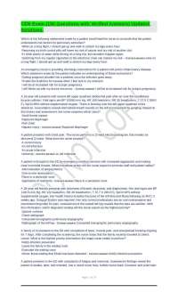 Emergency Nursing Exam Questions