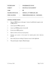 Financial Management: Case Studies and Applications - Prof. Kidunda