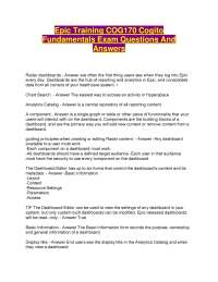 Epic Training COG170 Cogito Fundamentals Exam Questions And Answers