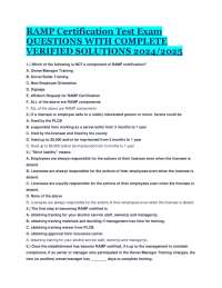 RAMP Certification Test Exam: Verified Solutions 2024/2025