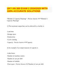 Exam Preparation: Capacity Planning, Facility Location, Quality Control, and Project Manag