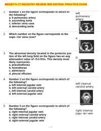 MOSBY'S CT REGISTRY REVIEW 3RD EDITION: PRACTICE EXAM IMAGES