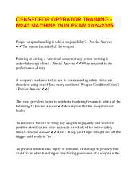 M240 Machine Gun Operator Training and Exam
