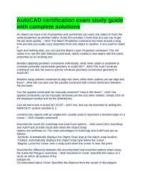AutoCAD Certification Exam Study Guide