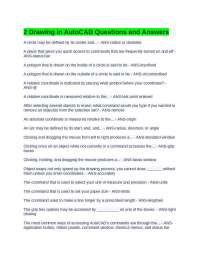 AutoCAD Drawing Fundamentals: Questions and Answers