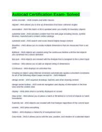 AutoCAD Certification Exam - Solved