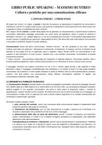 La preparazione per l'organizzazione del discorso