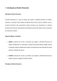 Direito Financeiro: Planejamento e Controle das Finanças Públicas