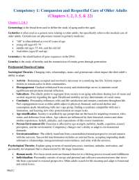 Competency 1: Compassion and Respectful Care of Older Adults
