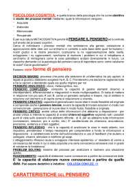 RIASSUNTO PSICOLOGIA COGNITIVA APPLICATA PROF.SSA MANUELA CANTOIA