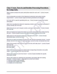Class V Issue, Turn-In and Residue Processing Procedures for Using Units.